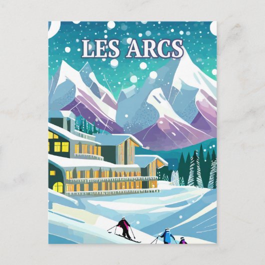 Carte Postale Les Arcs : Sculptures Alpines dans l'Éclat de l'Hi (Devant)