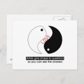 Carte Postale Les artistes donnent forme aux questions pour que  (Devant / Derrière)