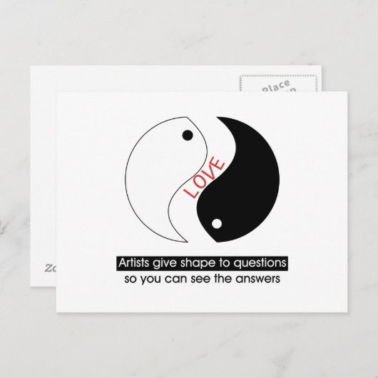 Carte Postale Les artistes donnent forme aux questions pour que (Devant / Derrière)