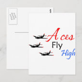 Carte Postale Les as volent haut (Devant / Derrière)