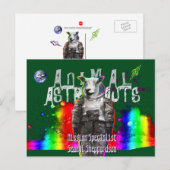 Carte Postale Les astronautes animaux Sheep (Devant / Derrière)