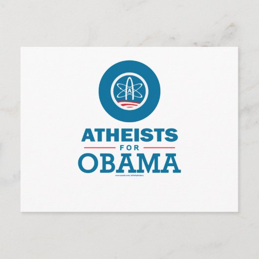 Carte Postale Les athées d'Obama (Devant)
