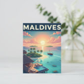 Carte Postale Les atolls des Maldives Océan Indien (Debout devant)