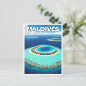 Carte Postale Les atolls des Maldives Océan Indien (Debout devant)