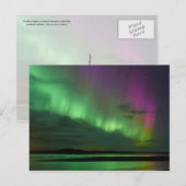 Carte Postale Les aurores nordiques de l'Islande (Devant / Derrière)