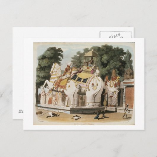 Carte Postale Les autochtones rendent hommage à leur dirigeant,  (Devant / Derrière)