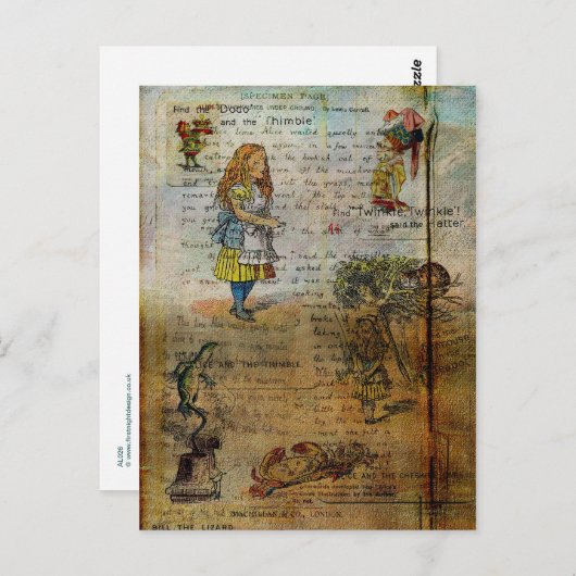 Carte Postale Les aventures d'Alice (Devant / Derrière)