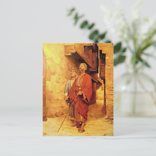 Carte Postale les aveugles (Debout devant)