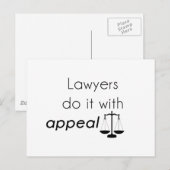 Carte Postale Les avocats le font avec (Devant / Derrière)