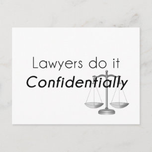 Carte Postale Les avocats le font confidentiellement