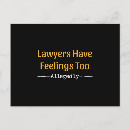 Carte Postale Les avocats ont des sentiments, paraît-il - Avocat (Devant)