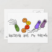 Carte Postale Les bactéries sont mes amis (Devant / Derrière)