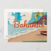 Carte Postale Les Bahamas Vintage Vacances (Devant / Derrière)