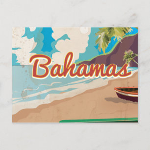 Carte Postale Les Bahamas Vintage Vacances
