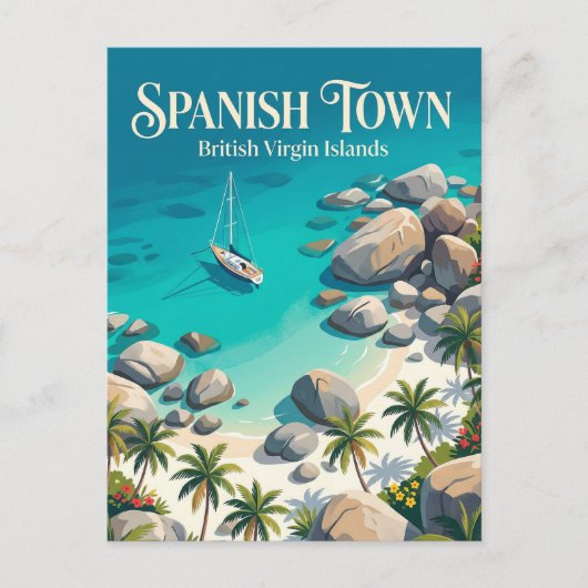 Carte Postale Les Bains îles Vierges britanniques (Devant)