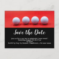 Les balles de golf sont sur arrière - plan rouge
