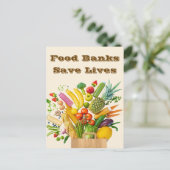 Carte Postale Les banques alimentaires sauvent des vies (Debout devant)