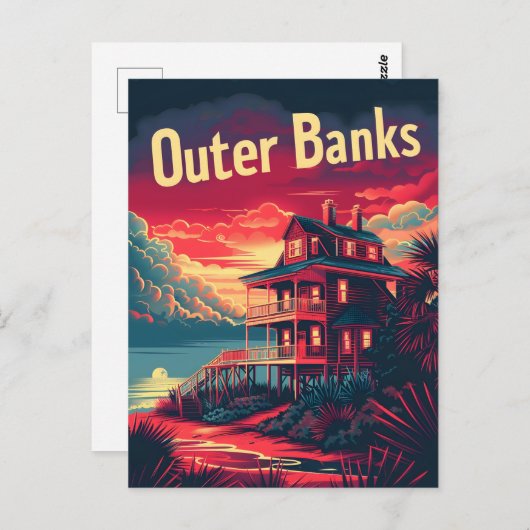 Carte Postale Les banques extérieures voyagent et (Devant / Derrière)