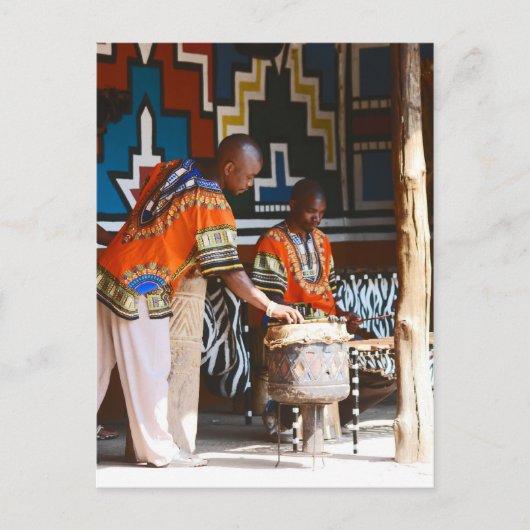 Carte Postale Les battements de tambour d'Afrique (Devant)