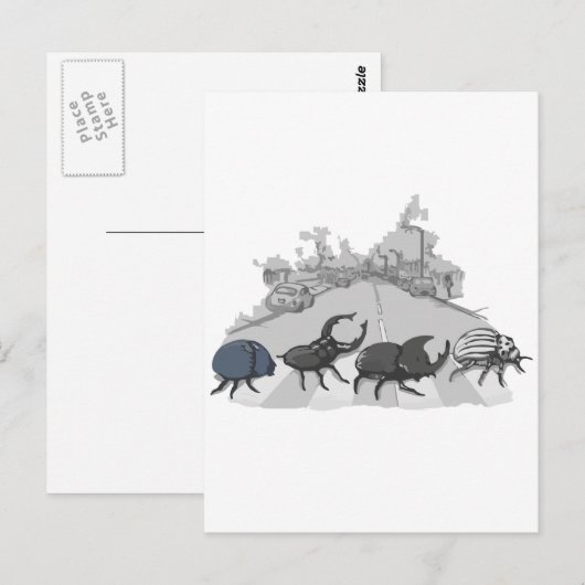 Carte Postale Les Beatles (Devant / Derrière)