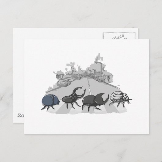 Carte Postale Les Beatles (Devant / Derrière)