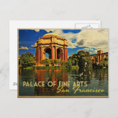 Carte Postale Les Beaux Arts du Palais de San Francisco (Devant / Derrière)