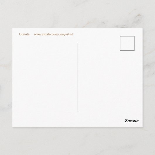 Carte Postale Les beignets (Dos)