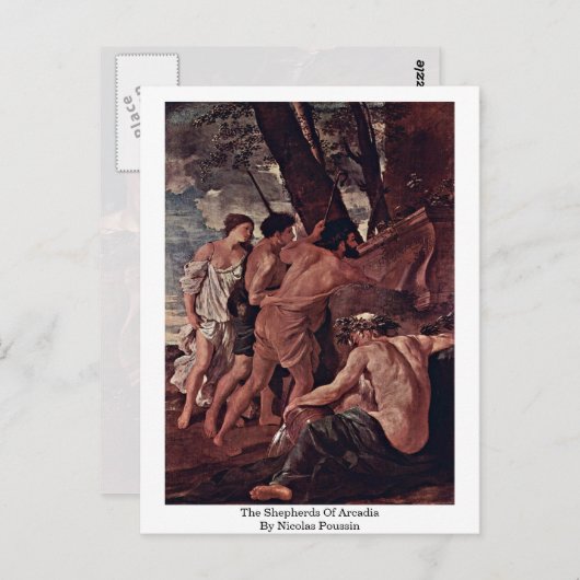 Carte Postale Les Bergers D'Arcadie Par Nicolas Poussin (Devant / Derrière)