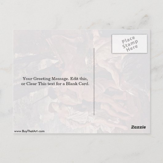 Carte Postale Les Bergers D'Arcadie Par Nicolas Poussin (Dos)