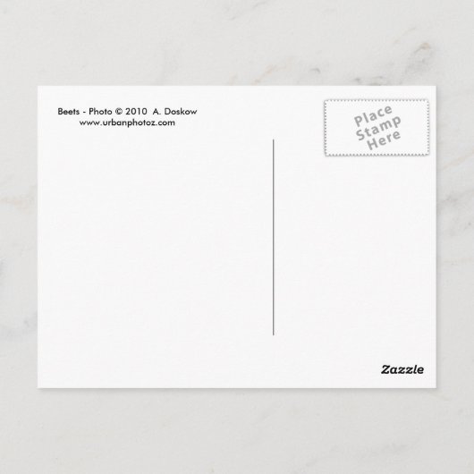 Carte Postale Les betteraves (Dos)