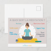 Carte Postale Les bienfaits de la méditation (Devant / Derrière)