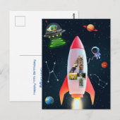 Carte Postale Les Big Four avec Photos | Fusée spatiale pour le  (Devant / Derrière)