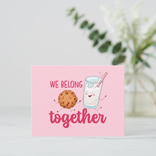 Carte Postale Les biscuits au lait Belong Together Cute Valentin (Debout devant)