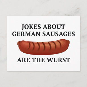 Carte Postale Les Blagues Sur Les Saucisses Allemandes Sont Les