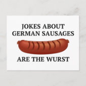 Carte Postale Les Blagues Sur Les Saucisses Allemandes Sont Les (Devant)