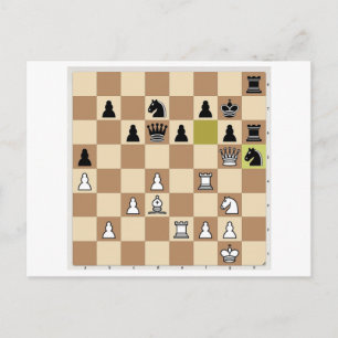 Carte Postale Les Blancs jouent et ont l'avantage. Échecs