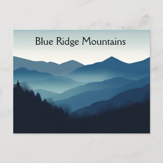 Carte Postale Les Blue Ridge Mountains, personnalisable (Devant)