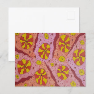 Carte Postale Les bonbons cosmiques roses