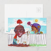 Carte Postale Les bonnes barrières font à de bons voisins la (Devant / Derrière)