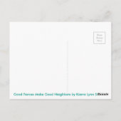 Carte Postale Les bonnes barrières font à de bons voisins la (Dos)