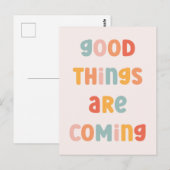 Carte Postale Les Bonnes Choses Vont Être Des Citations Positive (Devant / Derrière)