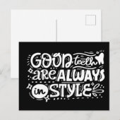 Carte Postale Les Bonnes Dents Sont Toujours Dans Le Style (Devant / Derrière)