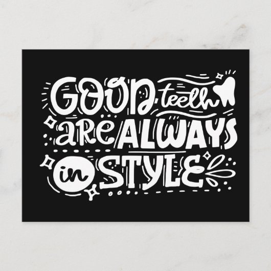Carte Postale Les Bonnes Dents Sont Toujours Dans Le Style (Devant)