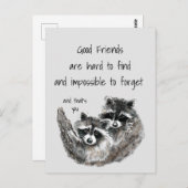 Carte Postale Les bons amis difficiles à trouver Impossible Cita (Devant / Derrière)