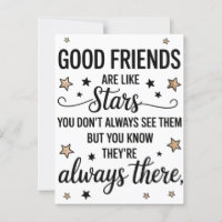 Les bons amis sont comme des étoiles Citation Insp