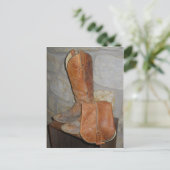 Carte Postale Les bottes de vieux cowboy sont les meilleures bot (Debout devant)