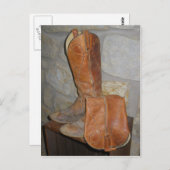 Carte Postale Les bottes de vieux cowboy sont les meilleures bot (Devant / Derrière)