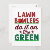 Carte Postale Les Bowlers De Pelouse Le Font Sur Le Vert (Devant / Derrière)