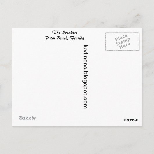 Carte Postale Les Breakers (Dos)