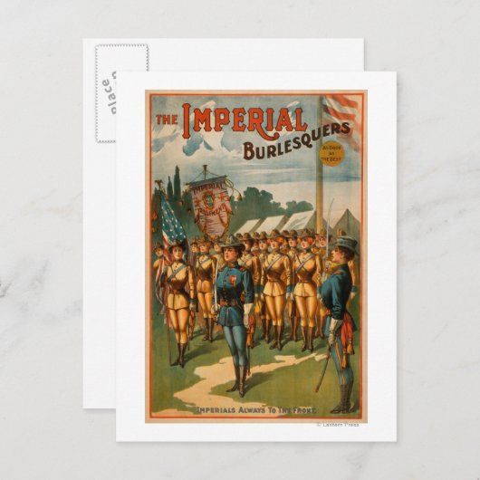 Carte Postale Les Burlesquers Impériaux Jouent Des Soldats Fémin (Devant / Derrière)